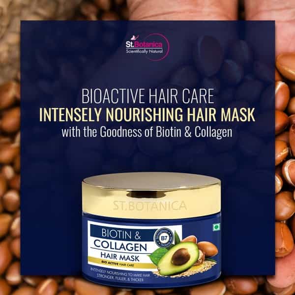 Stbotanica Biotin & Collagen Hair Mask - For Stronger | Fuller And Thicker Hair - 200 Ml