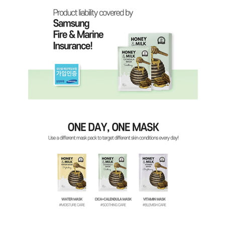 B.O.M Honey And Milk Cicadula Mask - Soothing - Pack Of 3