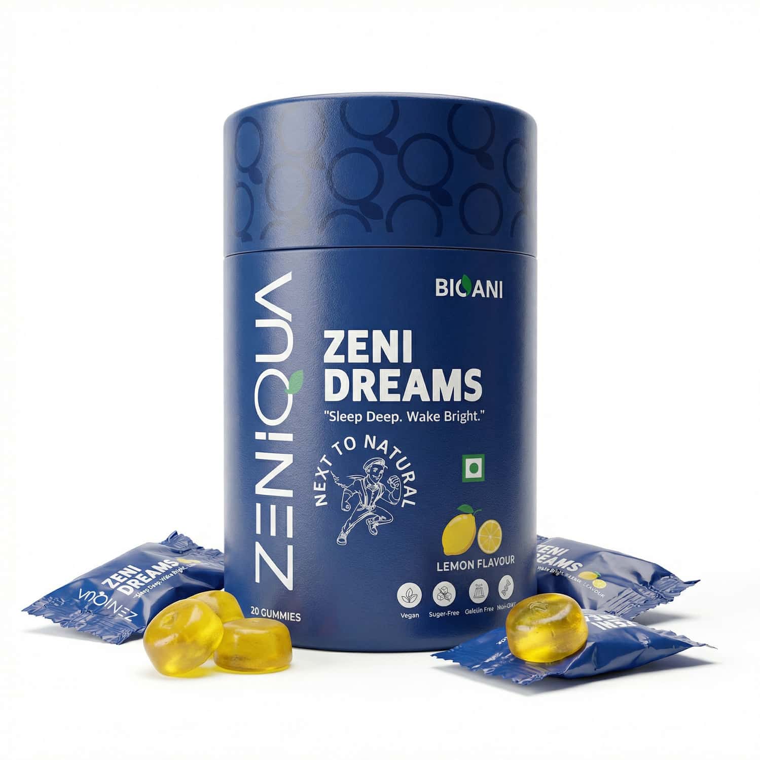 Zeniqua Zenidreams Melatonin Sleep Gummies | L-Theanine | Passion Flower | Sleep Support 30 Gummies