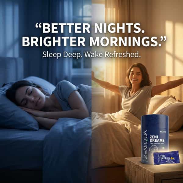 Zeniqua Zenidreams Melatonin Sleep Gummies | L-Theanine | Passion Flower | Sleep Support 30 Gummies