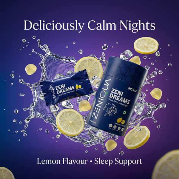 Zeniqua Zenidreams Melatonin Sleep Gummies | L-Theanine | Passion Flower | Sleep Support 30 Gummies