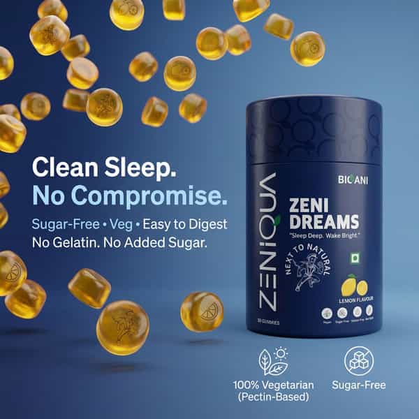Zeniqua Zenidreams Melatonin Sleep Gummies | L-Theanine | Passion Flower | Sleep Support 30 Gummies