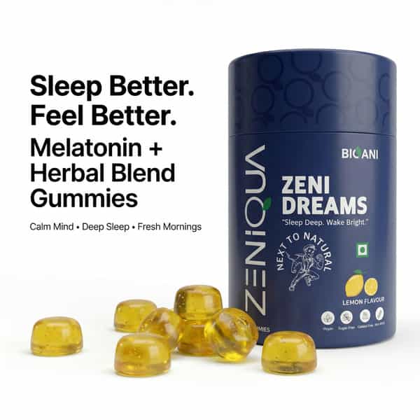 Zeniqua Zenidreams Melatonin Sleep Gummies | L-Theanine | Passion Flower | Sleep Support 30 Gummies