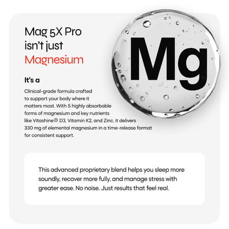 Yourhappylife Magnesium 5x Pro | Advanced Slow-Release Magnesium Supplement - 60 Capsules
