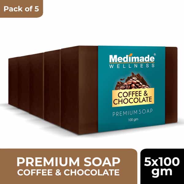 Medimade Coffee & Chocolate Premium Soap - 100 Gm X 5 ( Pack Of 5 )