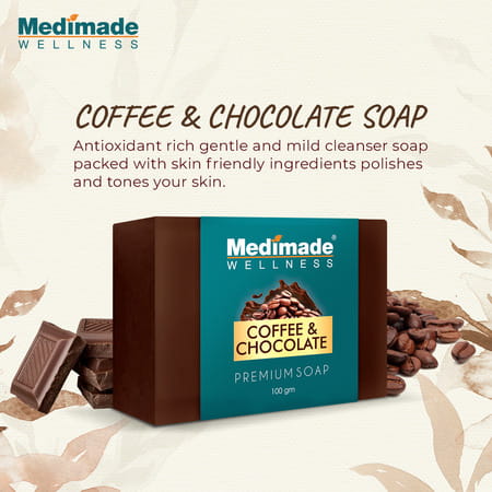 Medimade Coffee & Chocolate Premium Soap - 100 Gm X 5 ( Pack Of 5 )