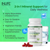 Inlife Magnesium Glycinate Supplement 110Mg With Zinc 10Mg Relaxation Healthy Muscle - 120 Capsules