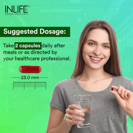 Inlife Magnesium Glycinate Supplement 110mg With Zinc 10mg Relaxation Healthy Muscle - 120 Capsules