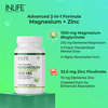 Inlife Magnesium Glycinate Supplement 110Mg With Zinc 10Mg Relaxation Healthy Muscle - 120 Capsules