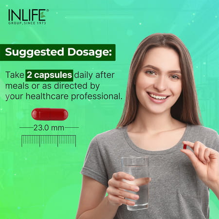 Inlife Magnesium Glycinate Supplement 110Mg With Zinc 10Mg Relaxation Healthy Muscle - 120 Capsules