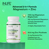 Inlife Magnesium Glycinate Supplement 110Mg With Zinc 10Mg Relaxation Healthy Muscle - 120 Capsules