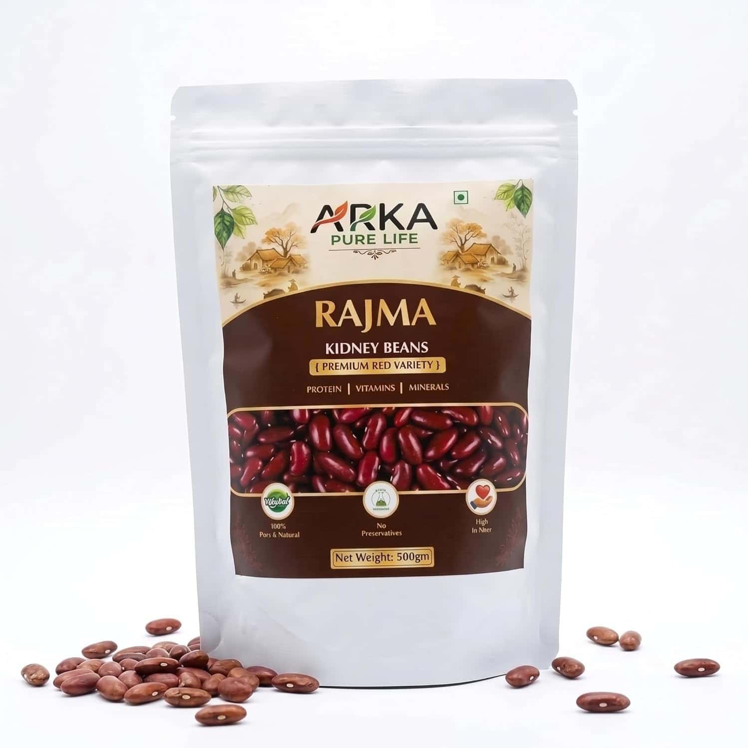 Arka Pure Life Premium Red Bean Rajma - 500g