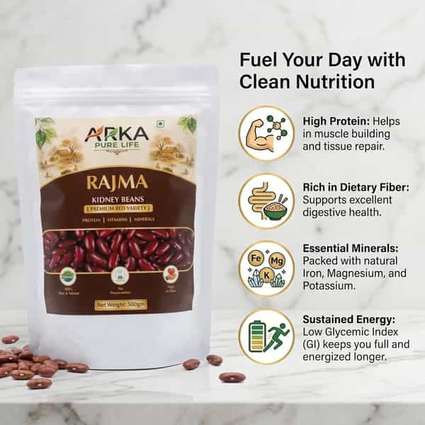 Arka Pure Life Premium Red Bean Rajma - 500G