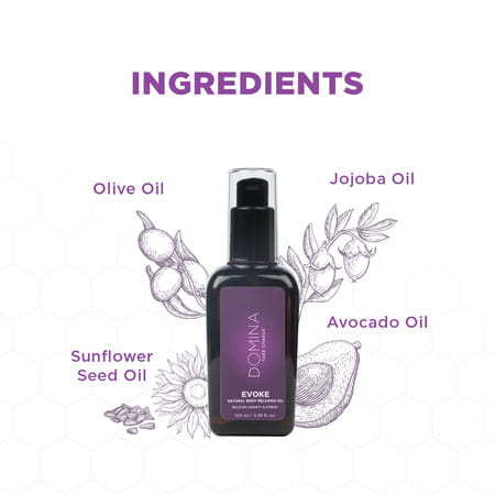Domina Evoke Natural Body Relaxing Oil - 100ml Relieves Anxiety And Stress