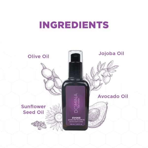 Domina Evoke Natural Body Relaxing Oil - 100Ml Relieves Anxiety And Stress
