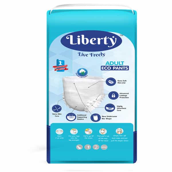 Liberty Eco Adult Diaper Pants Medium (M) 20 Count Waist Size 24-45 Inch Unisex Pack Of 1