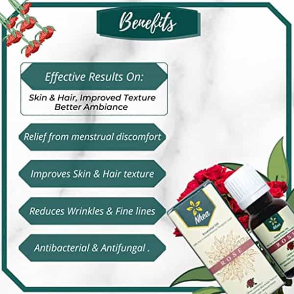 Nhea Rose Essential Oil 15Ml | Reduce Menstrual Discomfort | Improve Skin & Hair Texture (Pack Of 2)