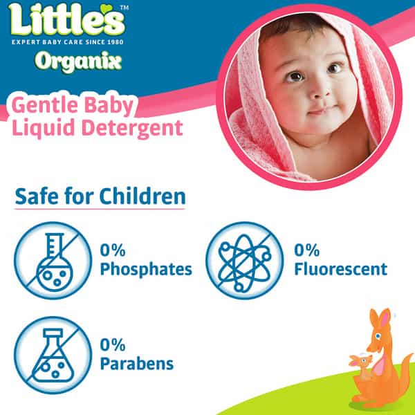 Little's Organix Gentle Baby Liquid Detergent (1 L - Bottle) With Aloe Vera And Neem