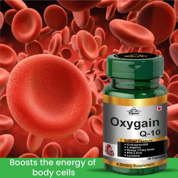 Cipzer Oxygain Q10 Capsules Unlock The Power Of Heart | Fertility | & Cellular Energy - 30 Capsules