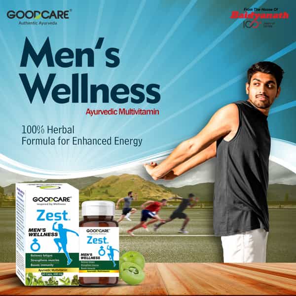 Goodcare Zest Men | Herbal Multi-Vitamin Capsules For Men | 60 Caps | From Baidyanath