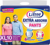 Lifree Extra Absorbent Adult Diaper Pants Extra Large - 10 Diapers