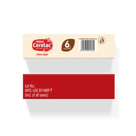 Nestl Cerelac Wheat Apple Baby Food Cereal With No Refined Sugar & For 6 To 24 Months Baby 350 Gm
