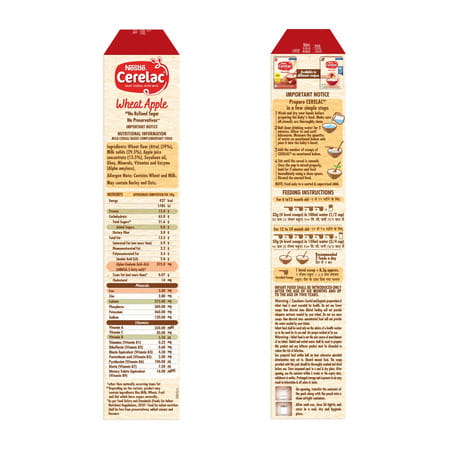 Nestle Cerelac Wheat Apple |No Refined Sugar & No Preservatives | 6 To 24 Months | 350 Gm