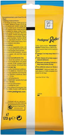 Pedigree Rodeo Duos (4+ Months) Dog Treats | Chicken & Bacon Flavour | 123 G (Pack Of 10)