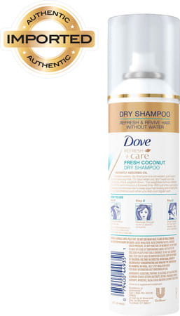 Dove Coconut Dry Shampoo For Oily Scalp Lightweight Formula For Clean Hair- 148ml