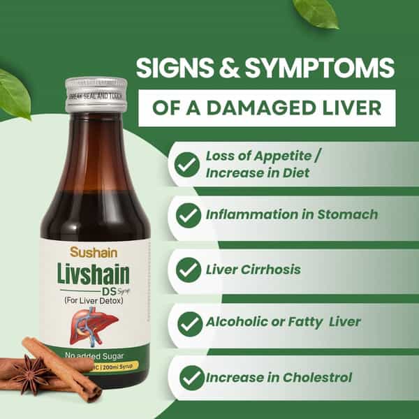 Sushain Livshain Ds Syrup For Liver Detox Bottle Of 200 Ml