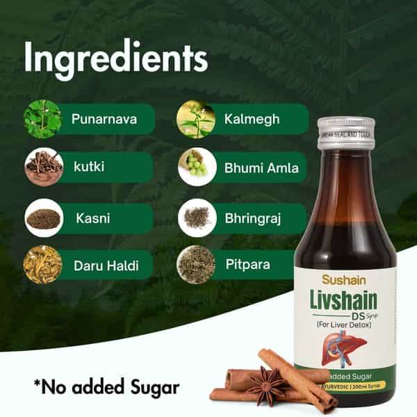Sushain Livshain Ds Syrup For Liver Detox Bottle Of 200 Ml