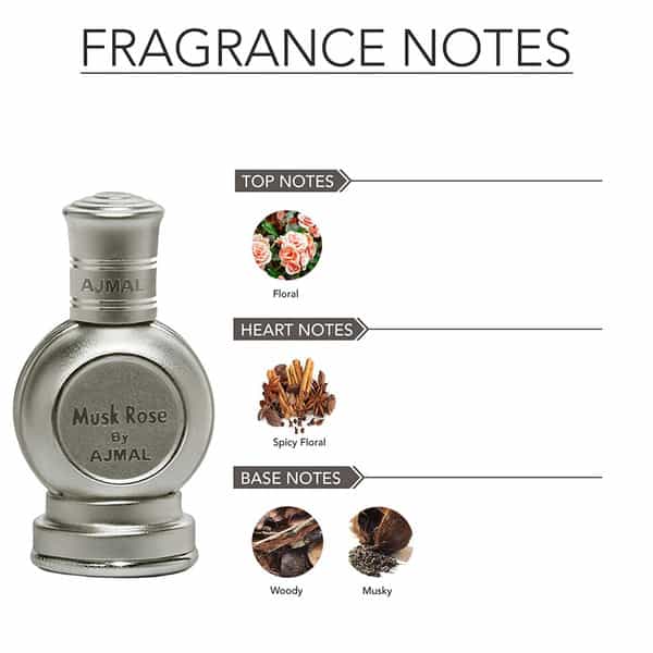 Ajmal Wisal Edp Perfume For Women & Musk Rose Concentrated Perfume Attar Gift Set