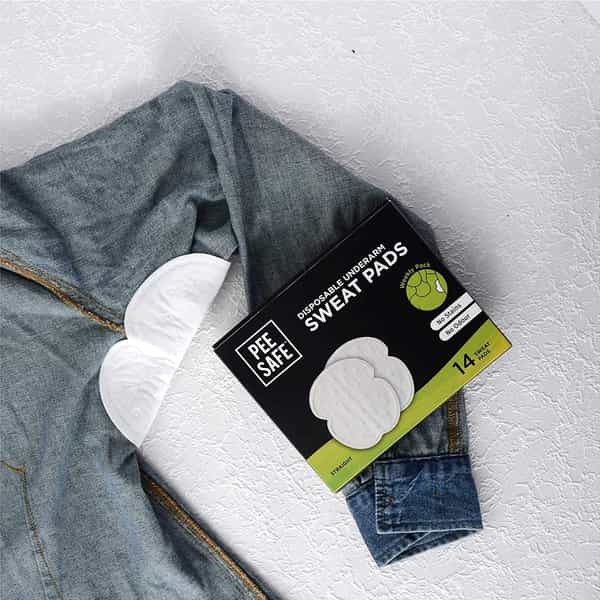 Pee Safe Disposable Underarm Sweat Pads Straight & Folded Combo|Unisex|Pack Of 14 Pairs ( 28 Units)