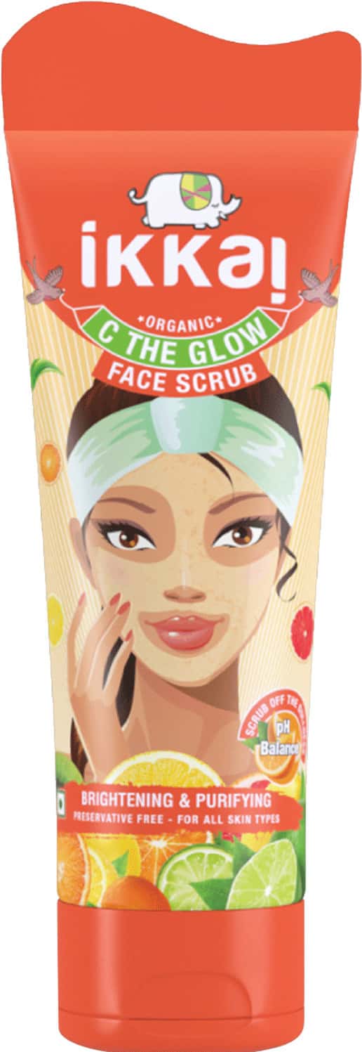 Ikkai Organic C The Glow Face Scrub Natural Vitamin C Natural Sugar Exfoliating Scrub - 100g