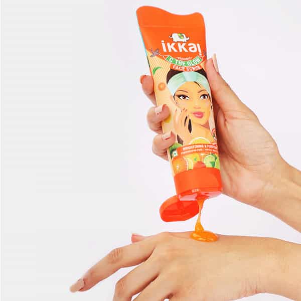 Ikkai Organic C The Glow Face Scrub Natural Vitamin C Natural Sugar Exfoliating Scrub - 100G