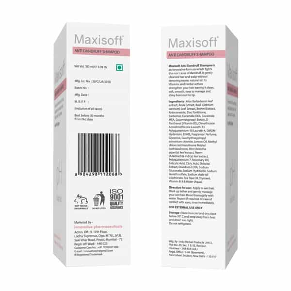 Maxisoft Anti-Dandruff | Ph Balanced | Shampoo | Tube | 100 Ml | Pack Of 2