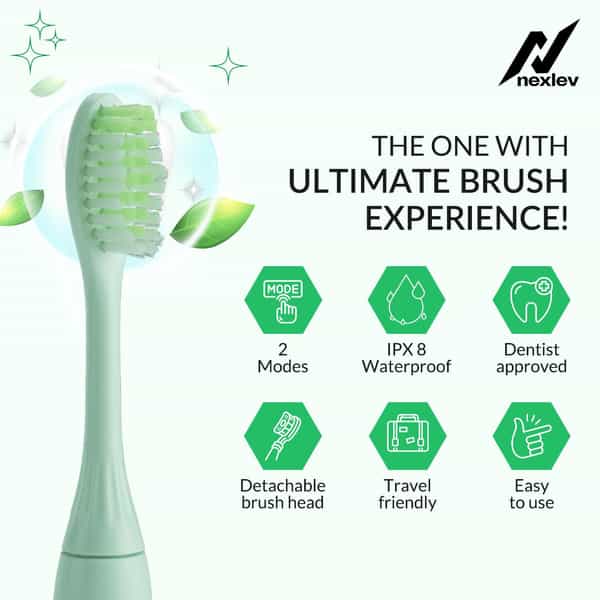 Nexlev Smart Electric Toothbrush For Adults - Green