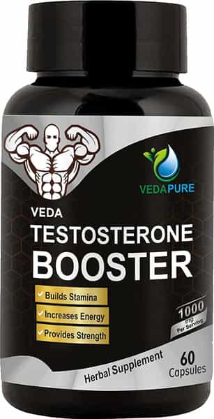 Vedapure Testosterone Booster Tribulus Terrestris Safed Kaunj 1000Mg/Serving 60 Capsules Pack Of 1