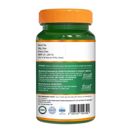 Pure Nutrition Pcos Balance Tablets For Women | 40:1 Ratio Of Myo & D Chiro Inositol - 60 Veg Tabs