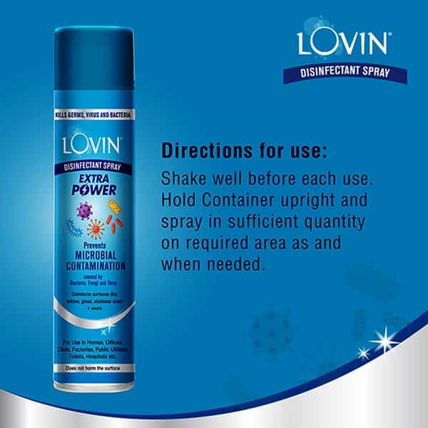 Lovin Active Disinfectant Spray Bottle Of 40 Gm
