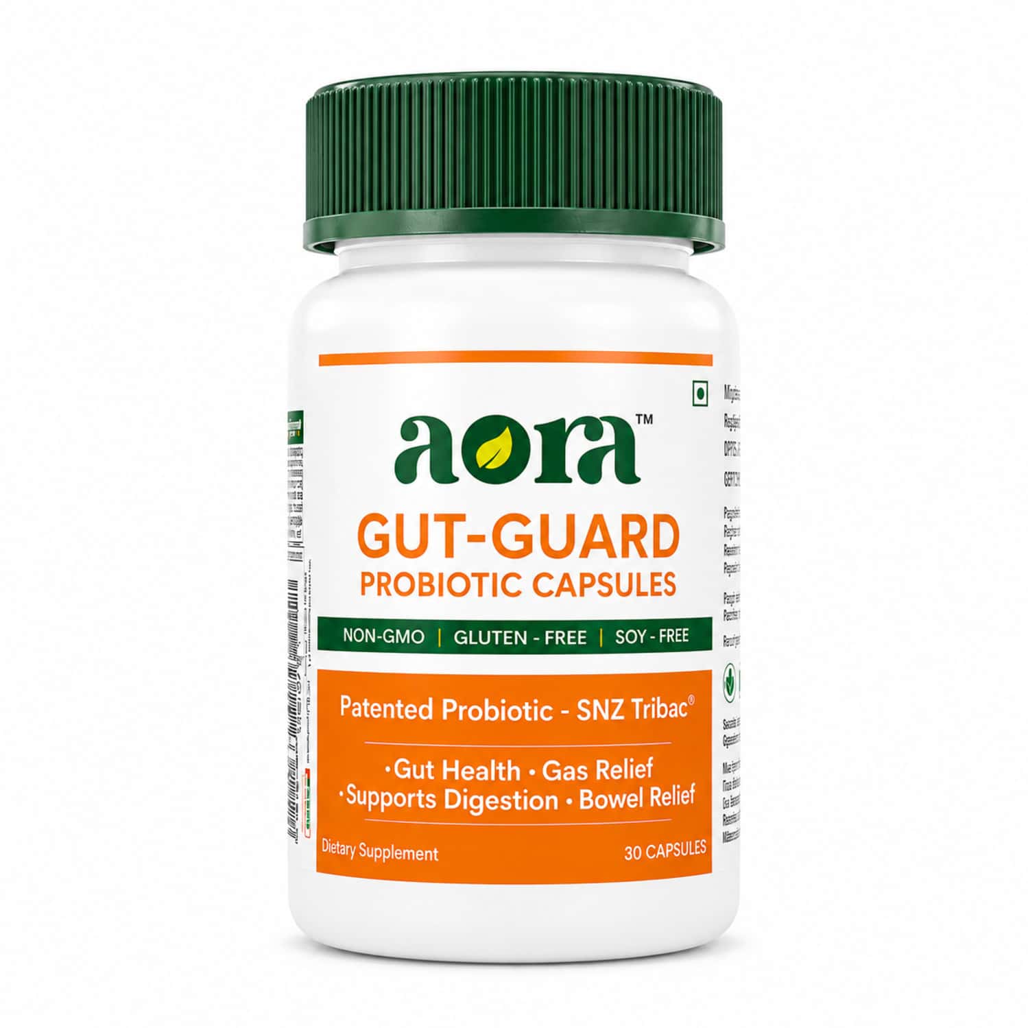 Aora Gut-guard Probiotic Capsules|snz Tribac Multi-strain Probiotics With Fos Prebiotics|30 Capsules