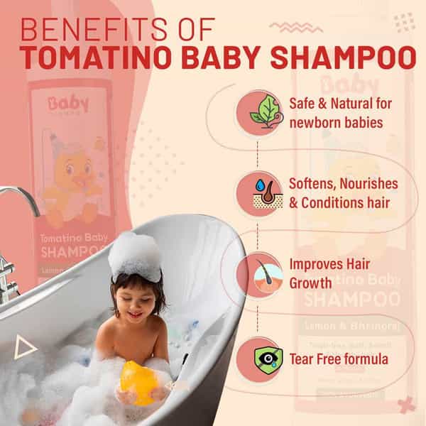 Babyorgano Tear Free Ayurvedic Anti Dandruff| Healthy Silky Shiny Baby Hair Shampoo 200Ml