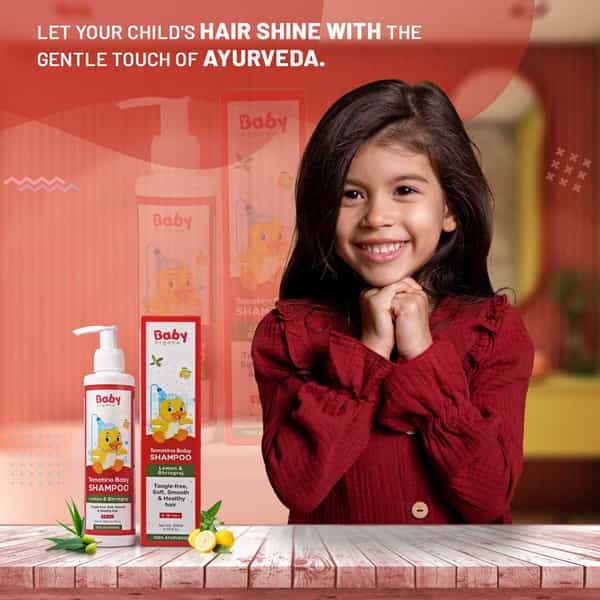 Babyorgano Tear Free Ayurvedic Anti Dandruff| Healthy Silky Shiny Baby Hair Shampoo 200Ml