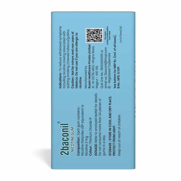 Rusan 2Baconil 2Mg | Mint Flavour | Tin | 30 Nicotine Gums