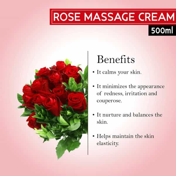 Pink Root Rose Massage Face & Body Cream 500Ml