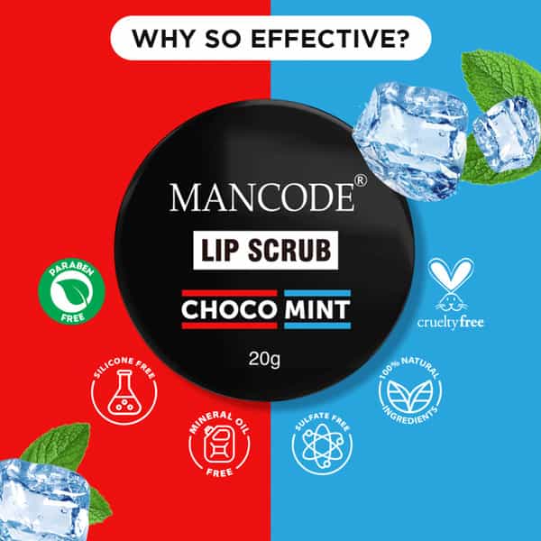Mancode Choco Mint Lip Scrub 20Gm