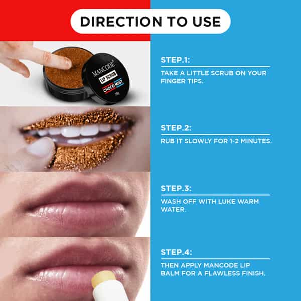 Mancode Choco Mint Lip Scrub 20Gm