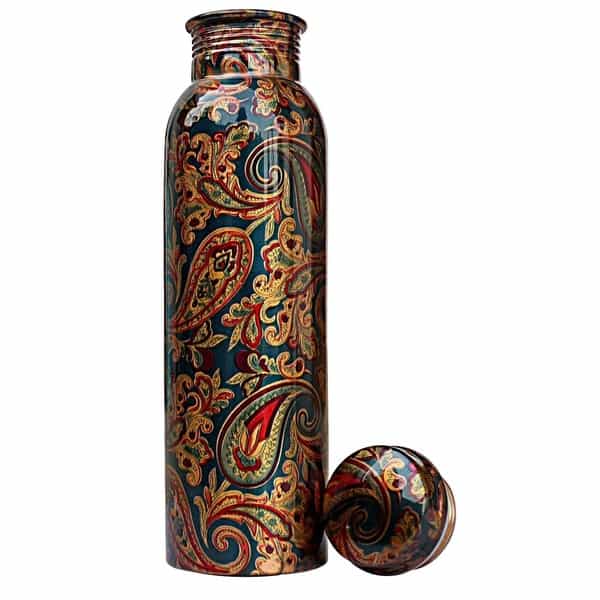 Ask Mordern Art Printed Copper Water Bottle 950 Ml
