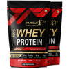 Musclexp 100% Whey Protein With Digestive Enzyme - 1Kg Pouch | Double Chocolate (Pack Of 2)