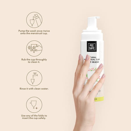 Pee Safe Natural Menstrual Cup Foam Wash | Menstrual Hygiene | Period Care | 200 Ml Pack Of 1